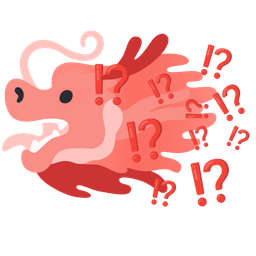 dragon and exclamation question mark