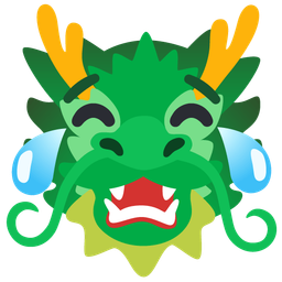 Dragon and Face with tears of joy