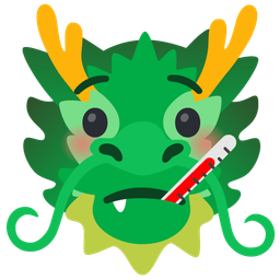 dragon and face with thermometer