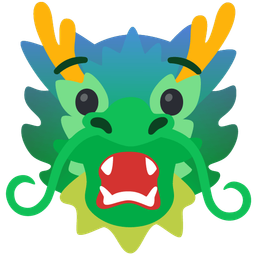 dragon and fearful face