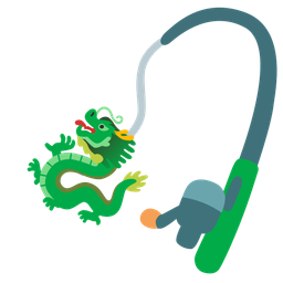 dragon and fishing pole