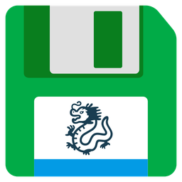 dragon and floppy disk
