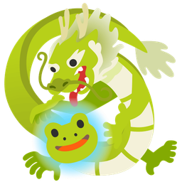 dragon and frog