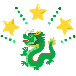 dragon and glowing star