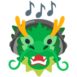 dragon and headphone