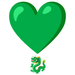 dragon and heart exclamation