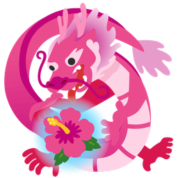 dragon and hibiscus