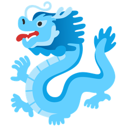 dragon and light blue heart