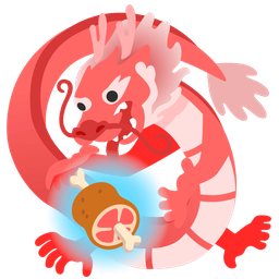 dragon and meat on bone