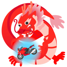 dragon and motorcycle