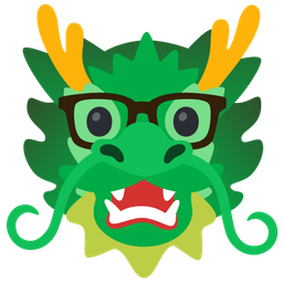 dragon and nerd face