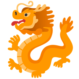 dragon and orange heart