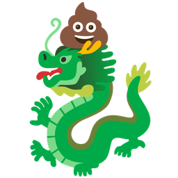 dragon and pile of poo