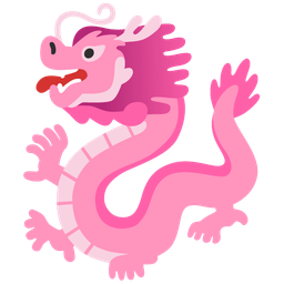 dragon and pink heart