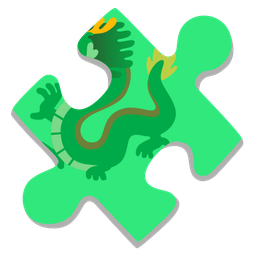 dragon and puzzle piece