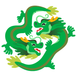 dragon and revolving hearts