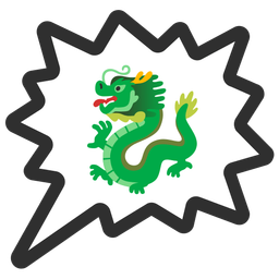 dragon and right anger bubble