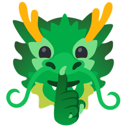 dragon and shushing face