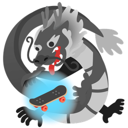 dragon and skateboard