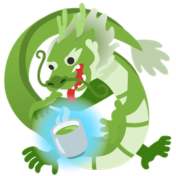dragon and teacup without handle