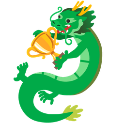 dragon and trophy