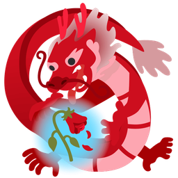 dragon and wilted flower