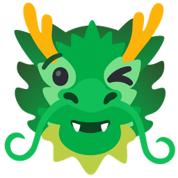 Dragon and Winking face