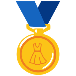 dress and 1st place medal