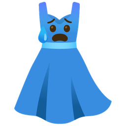 dress and anxious face with sweat