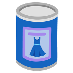 dress and canned food