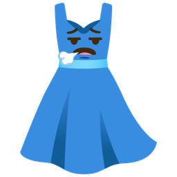 dress and face exhaling