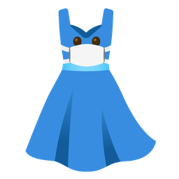 dress and face with medical mask