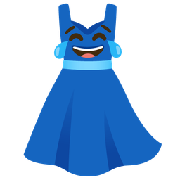 Dress and Face with tears of joy