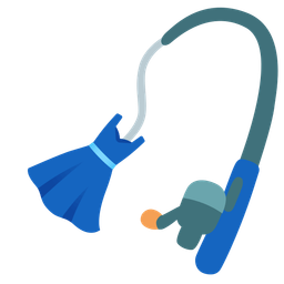 dress and fishing pole