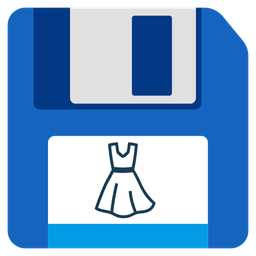 dress and floppy disk