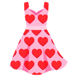 dress and heart suit