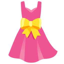 dress and heart with ribbon