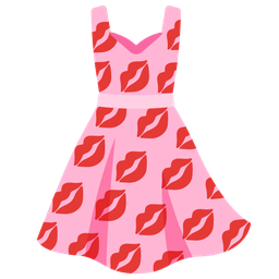 dress and kiss mark