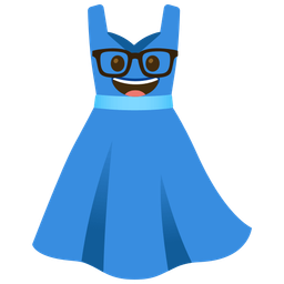 dress and nerd face