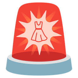 dress and police car light