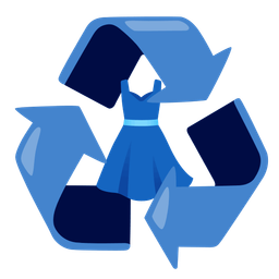 dress and recycling symbol