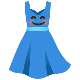 Dress and Smiling face with smiling eyes