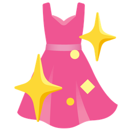 dress and sparkling heart