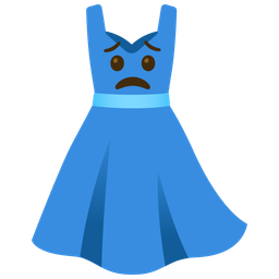 dress and worried face