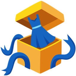 dress and wrapped gift