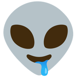 drooling face and alien
