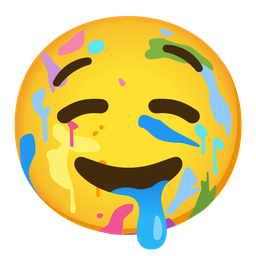 drooling face and artist palette