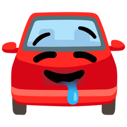 drooling face and automobile