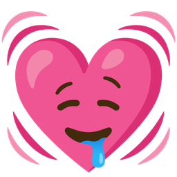 drooling face and beating heart