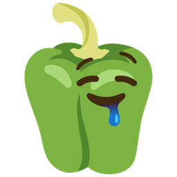 drooling face and bell pepper